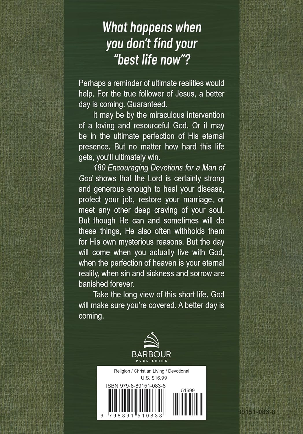 180 Encouraging Devotions for a Man of God: Hascall, Glenn