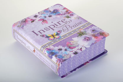 NLT Inspire Praise Bible Purple Garden Leatherlike