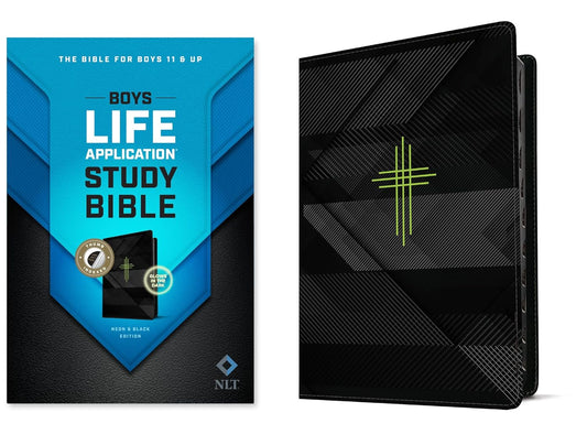 NLT Boys Life Application Bible Neon/Black Indexed