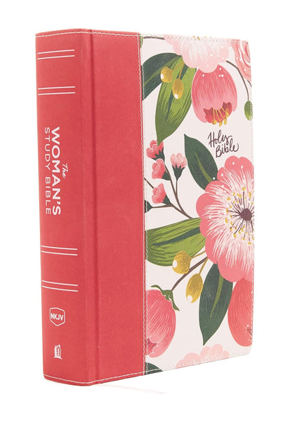 NKJV  Wome's Study Bible H/B Pink Floral