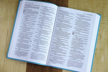 NIV  Bible Value Thinline L/P Blue Im/Lth Comfort Print