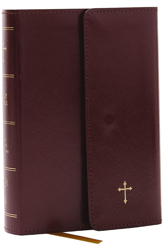 KJV  Compact Ref Bible with Snap Closure Burgundy Lthflex