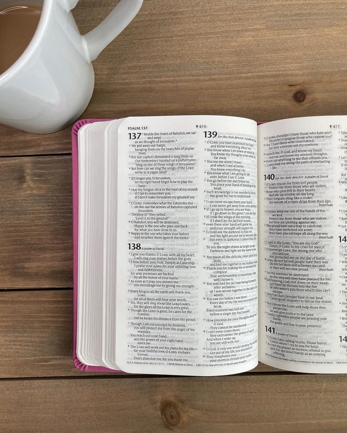 NLT Bible Premium Value Compact Filament Pink Rose Lth/Like