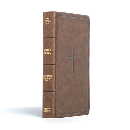 CSB Giant Print reference Bible Brown Leather Touch