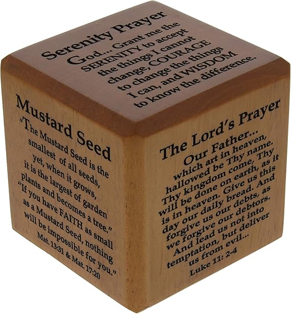 Desk Cubes Maple(Footprints Serenity Prayer Etc)