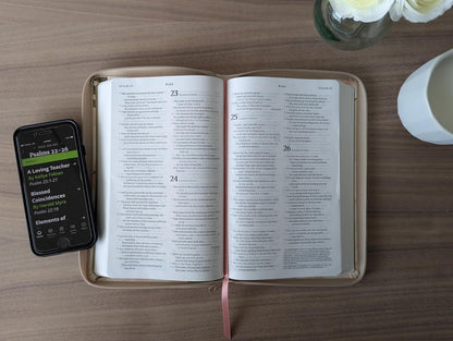 NLT Thinline Reference Zipper Bible, Filament Enabled (LeatherLike, Tender Bloss