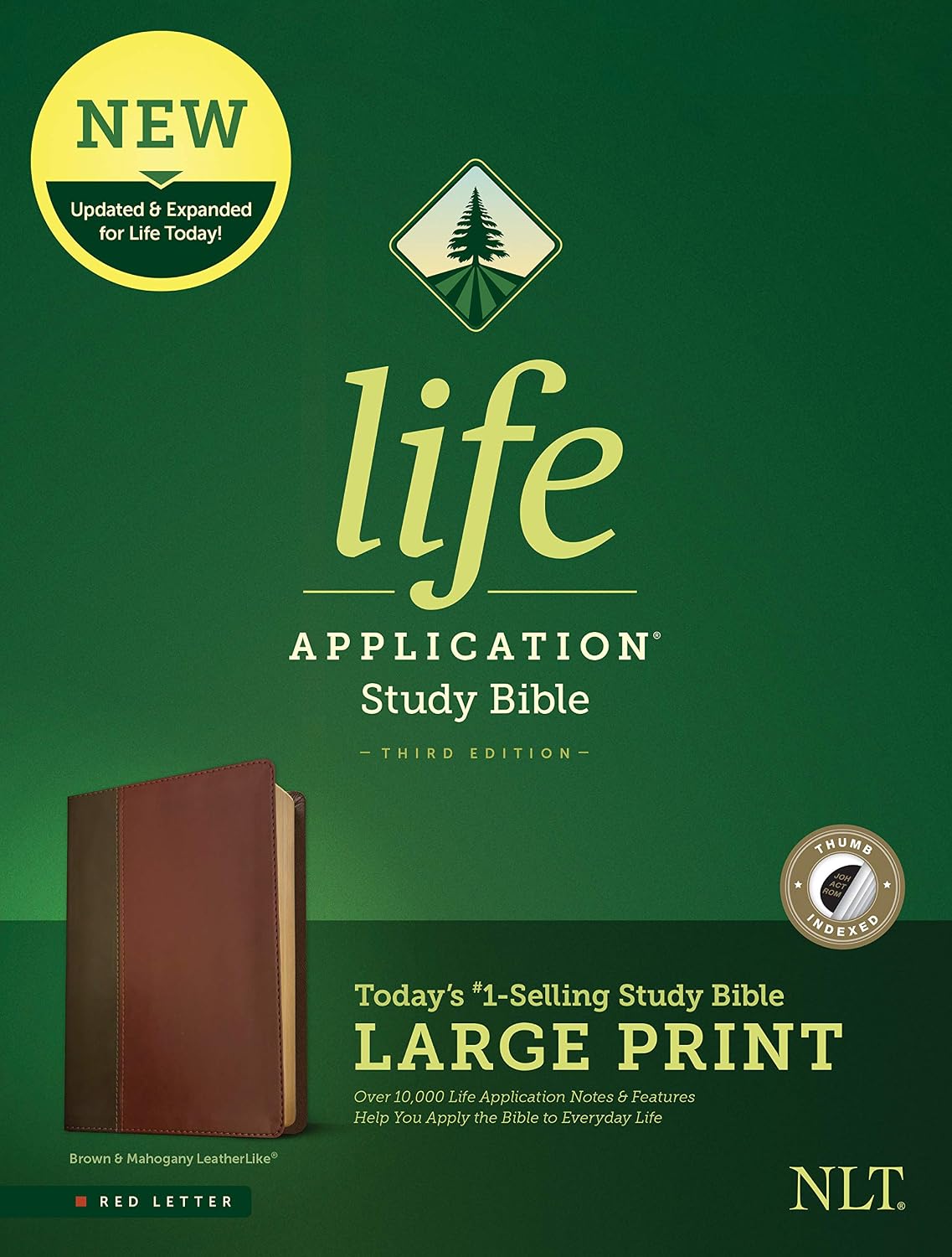 NLT Life Application S/B, Third Edition, L/P (Leatherlike, Brown/ Tan, Indexed)