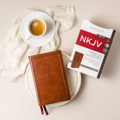 NKJV  End of Verse Ref Bible Personal Size L/P Brown Im/Lth