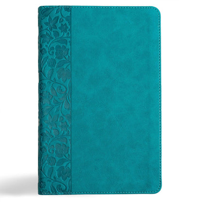 CSB Thinline Bible, Teal LeatherTouch, Red Letter, Presentation Page, Sewn Bindi