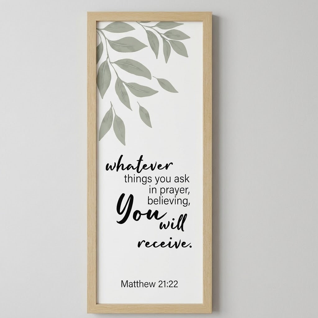 MDF Plaque-Whatever Things You Ask in Prayer