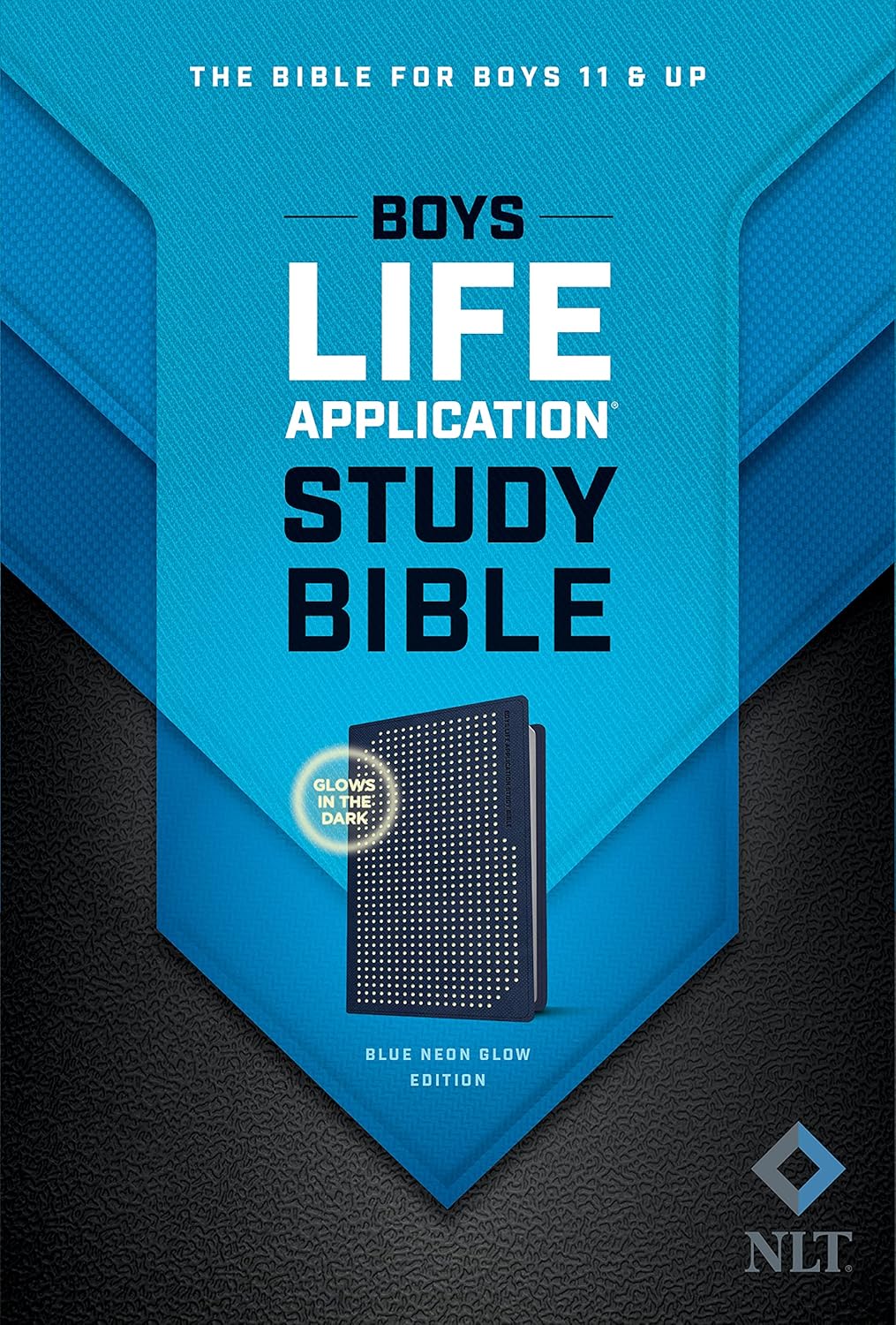 NLT  Boys LAB Study Bible Blue Neon/Glow Flexicover