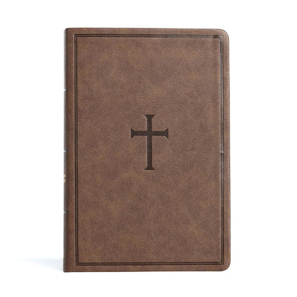 CSB Giant Print reference Bible Brown Leather Touch