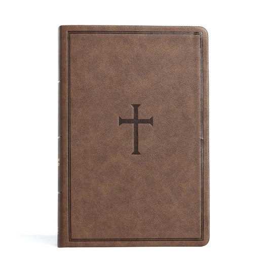 CSB Giant Print reference Bible Brown Leather Touch