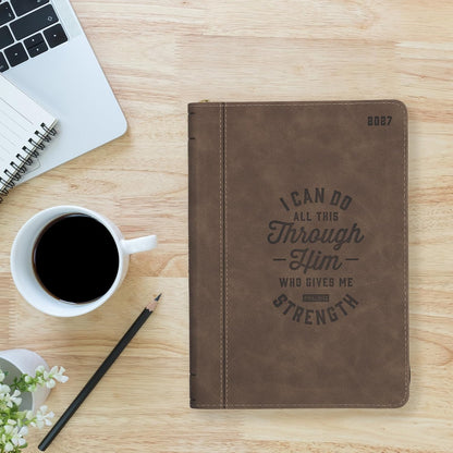 2027 I Can Do All This Brown Executive Planner w Zipper