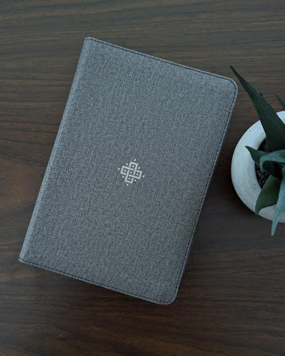 NLT  Bible Compact G/P Zip Filament Grey I/Lth