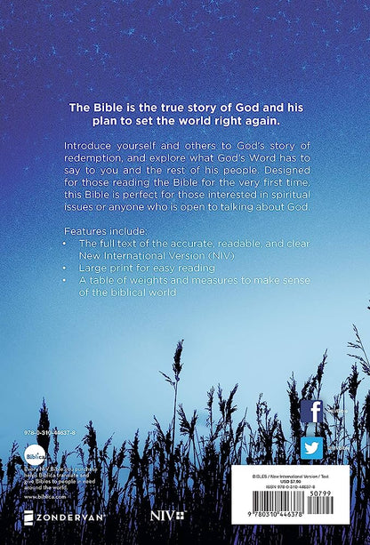 NIV  Bible Value Outreach Blue Wheat (P/B) New Ed