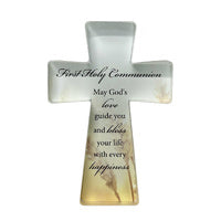 Glass Standing Cross - First Communion