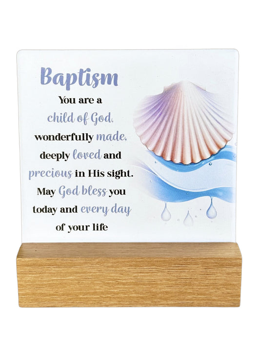 Baptism - wooden base