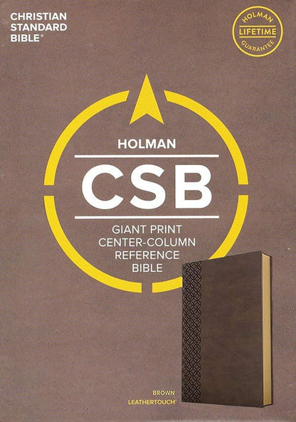 CSB  Bible Centre Column G/P Brown Lth/Touch