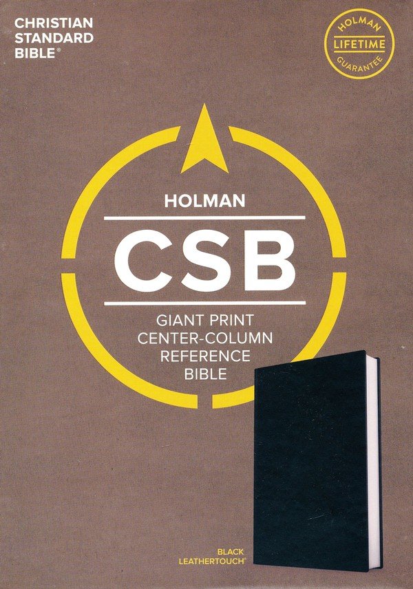CSB  Bible Centre Column G/P Black Lth/Touch