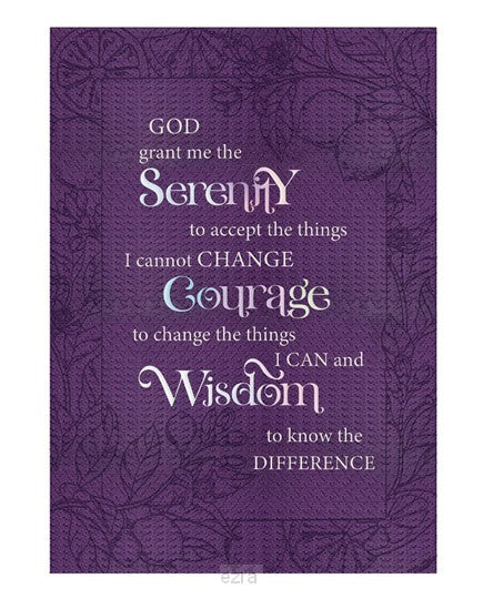 Journal Luxleather - Serenity Prayer Purple