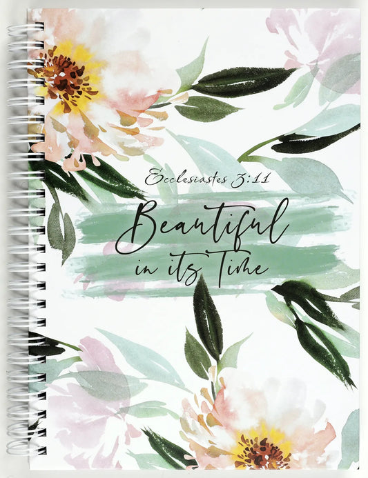 Journal Spiral Green/Pink - Beautiful in it's Time