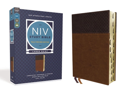 NIV  Bible Study Fully Revsd Index L/P Brown Lthsoft