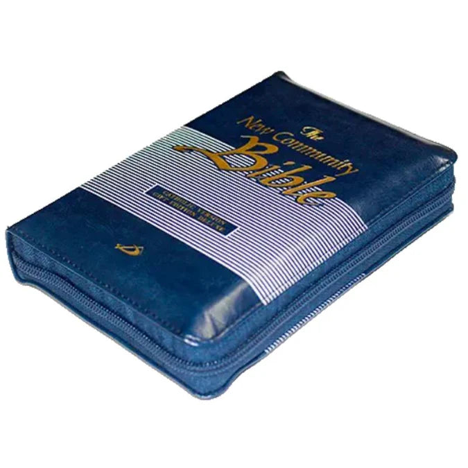 New Community Bible Catholic Deluxe (Pocket) Navy Gift Ed Navy Lthlook
