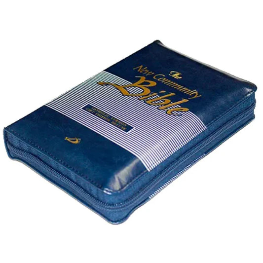 New Community Bible Catholic Deluxe (Pocket) Navy Gift Ed Navy Lthlook