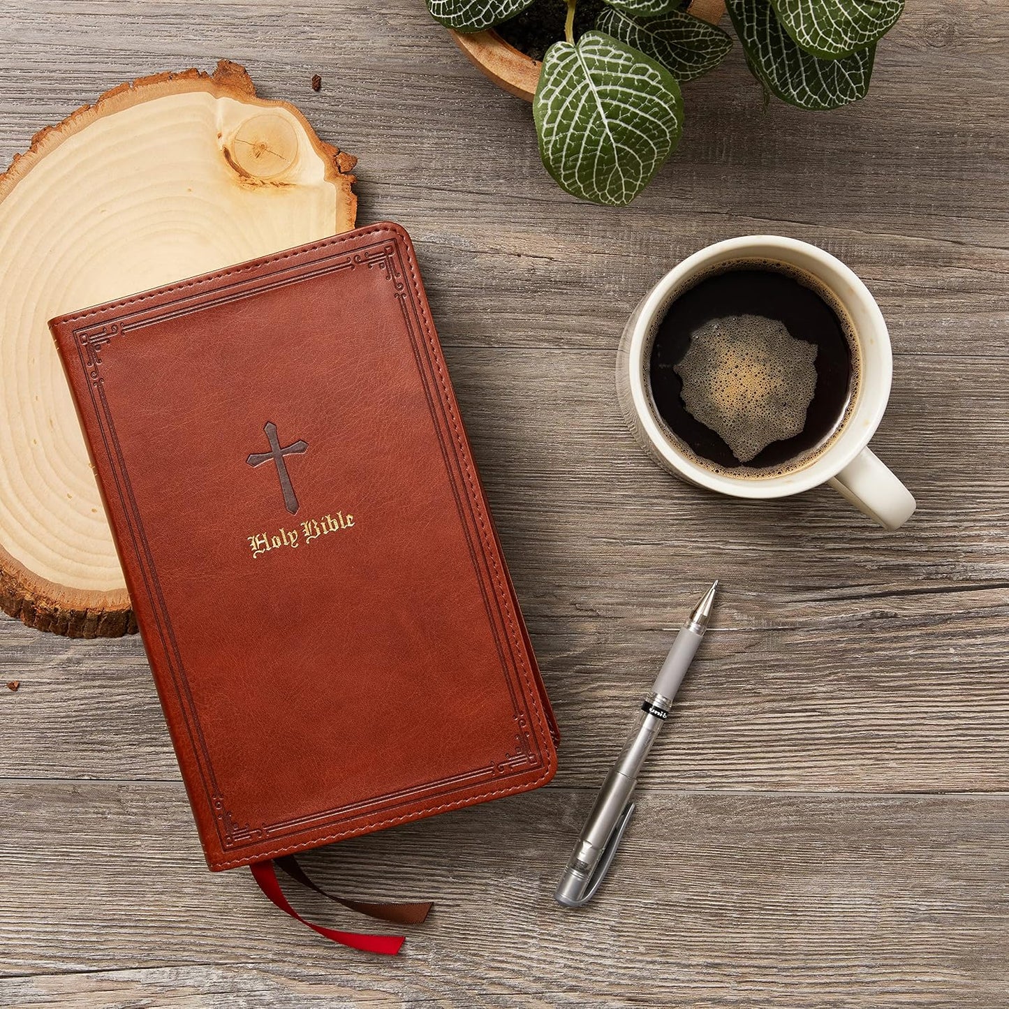 KJV End-Of-Verse Ref Bible Personal Size L/P Brown