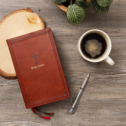 KJV End-Of-Verse Ref Bible Personal Size L/P Brown