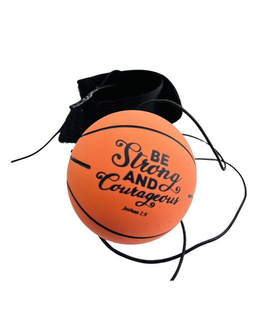 Hi Bounce Ball with rubber rope (Tennis ball size) - Be Strong