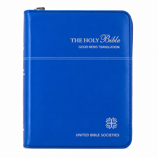 Good News - Compact Imitation Leather with Zip Blue