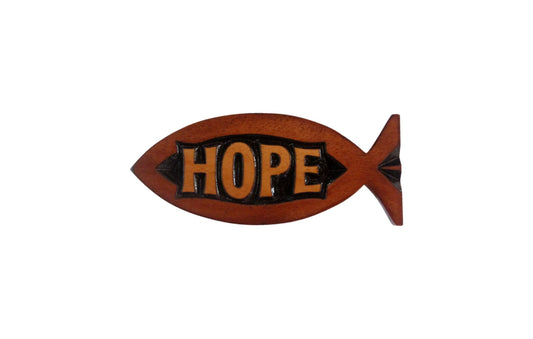 Magnet- Fish Shape (Hope) Mahogany