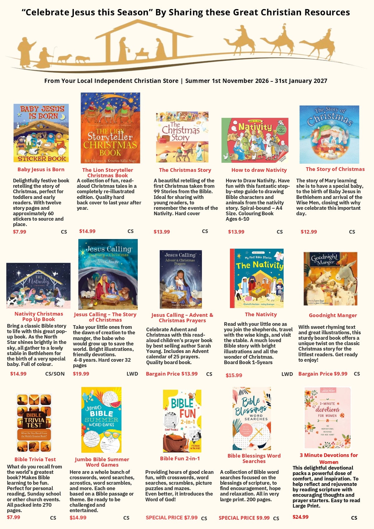 Church Stores catalogue page