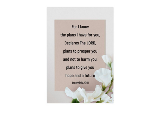 Picture Wood - For I Know The Plans (A3)
