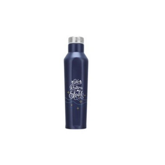 Tumbler Bottle Tall - He Restores my Soul - Dark Blue