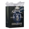 Gift Bag Medium Strong & Courageous Dad Joshua 1:9