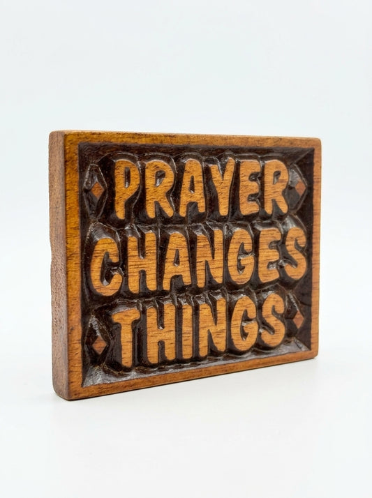 Magnet Wood Mahogany - Prayer (Square)