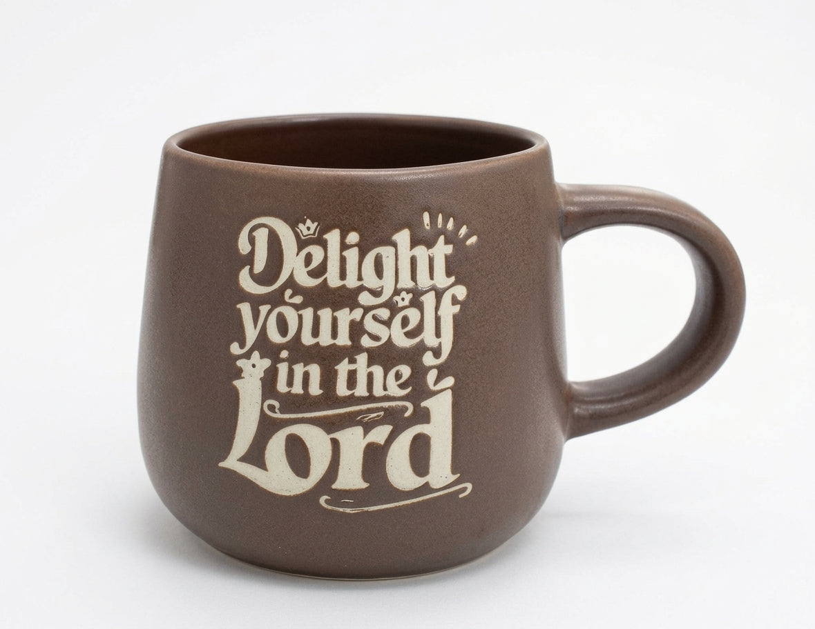 **Ceramic Mug - Delight Yourself in the Lord - 530ml