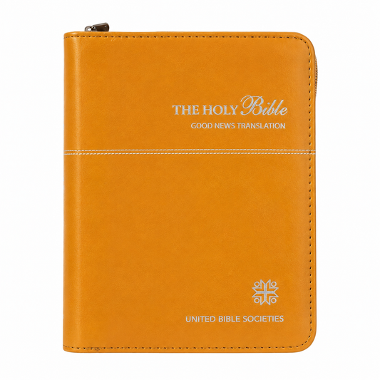 Good News - Compact Imitation Leather with Zip Ocre (Gold)