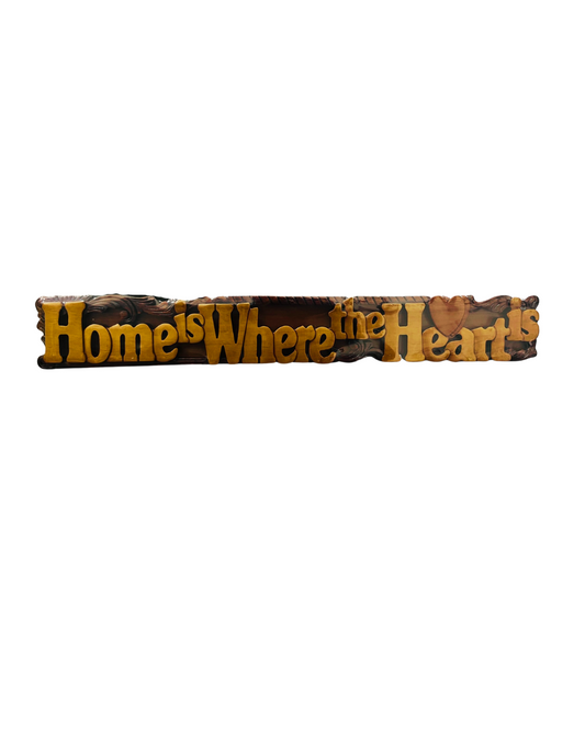 Plaque Mahogany - Home Is Where...70X10Cm