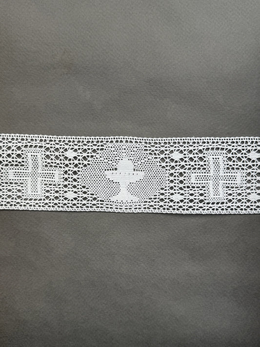 White Cotton Lace Trim 60mm wide