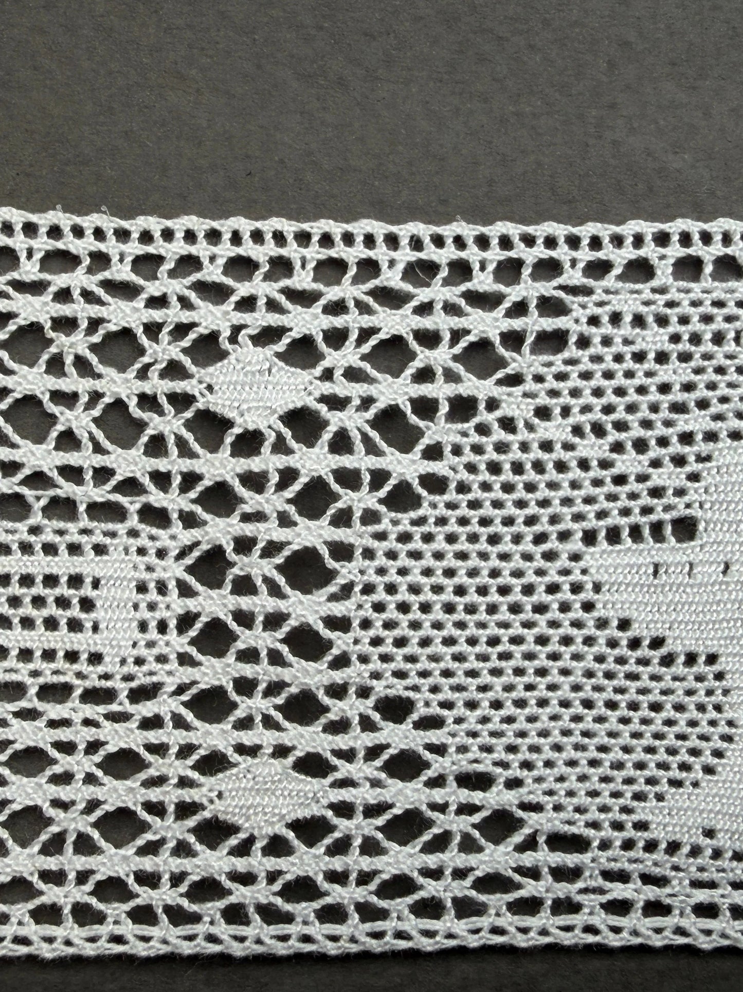 White Cotton Lace Trim 60mm wide