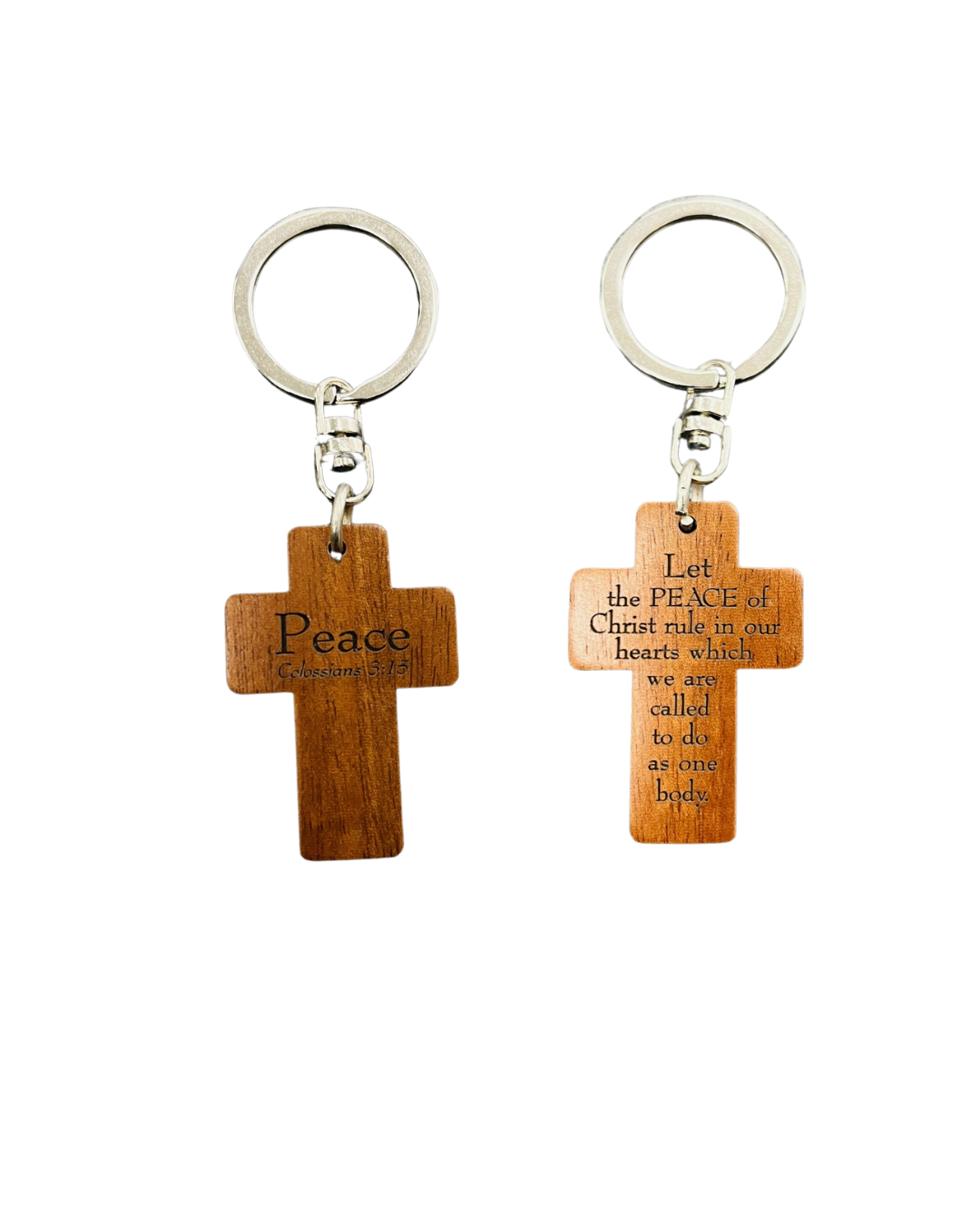 Key Ring Mahogany - Peace – Church Stores