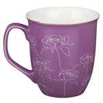 Mug She Is Clothed Purple Ceramic
