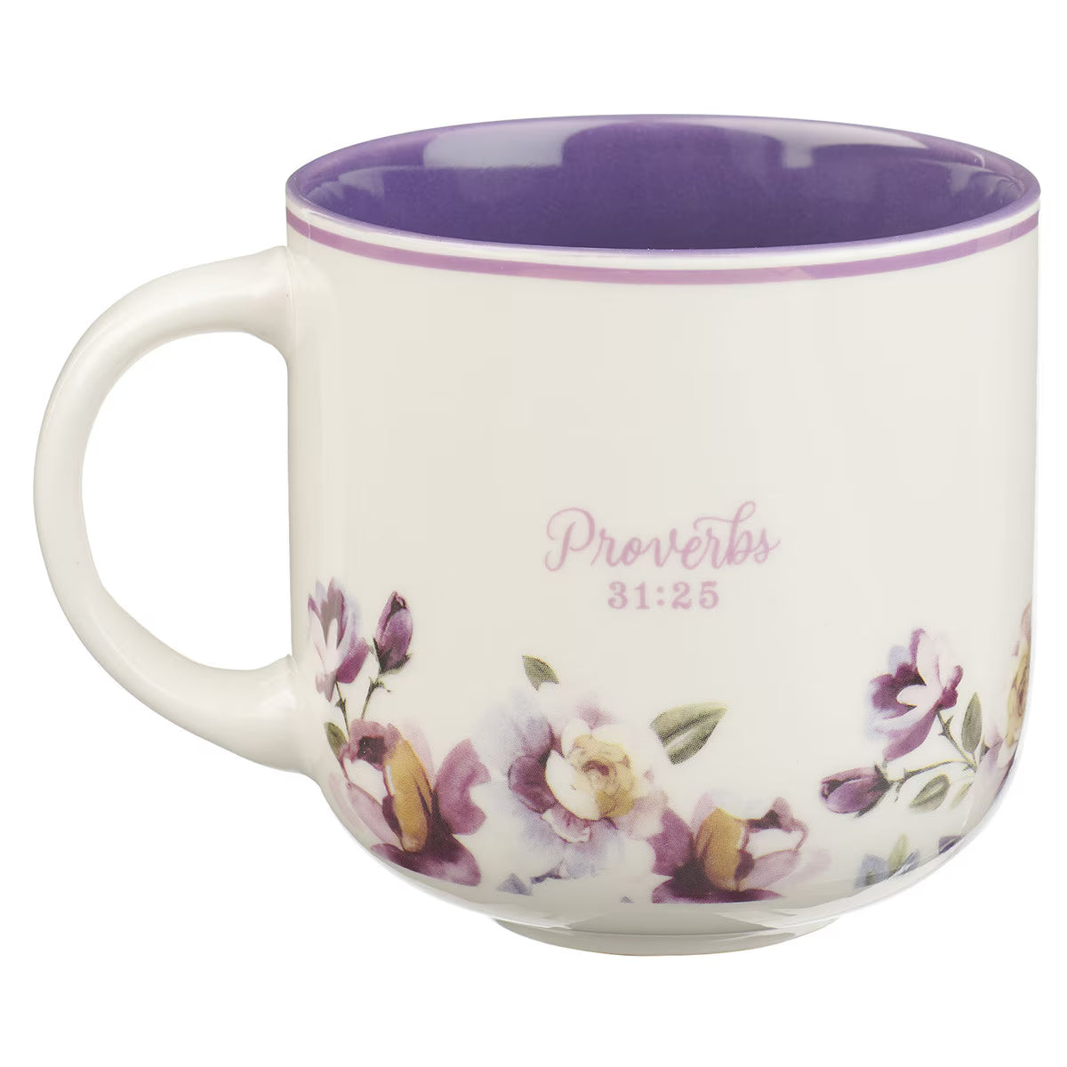 Mug Ceramic Strength and Dignity - Prov 31.25 - Purple