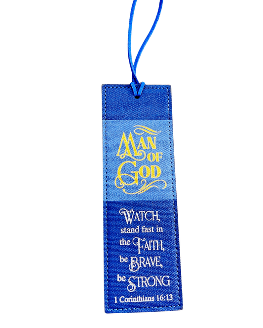 Bookmark Luxleather Blue - Man of God