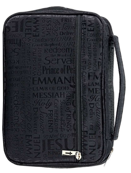 Bible Cover Black - Names of Jesus (XXL)