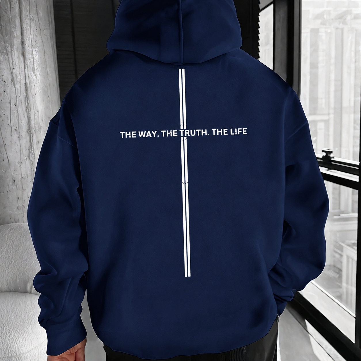 The Way, The Truth, The Life Hoodie – Navy